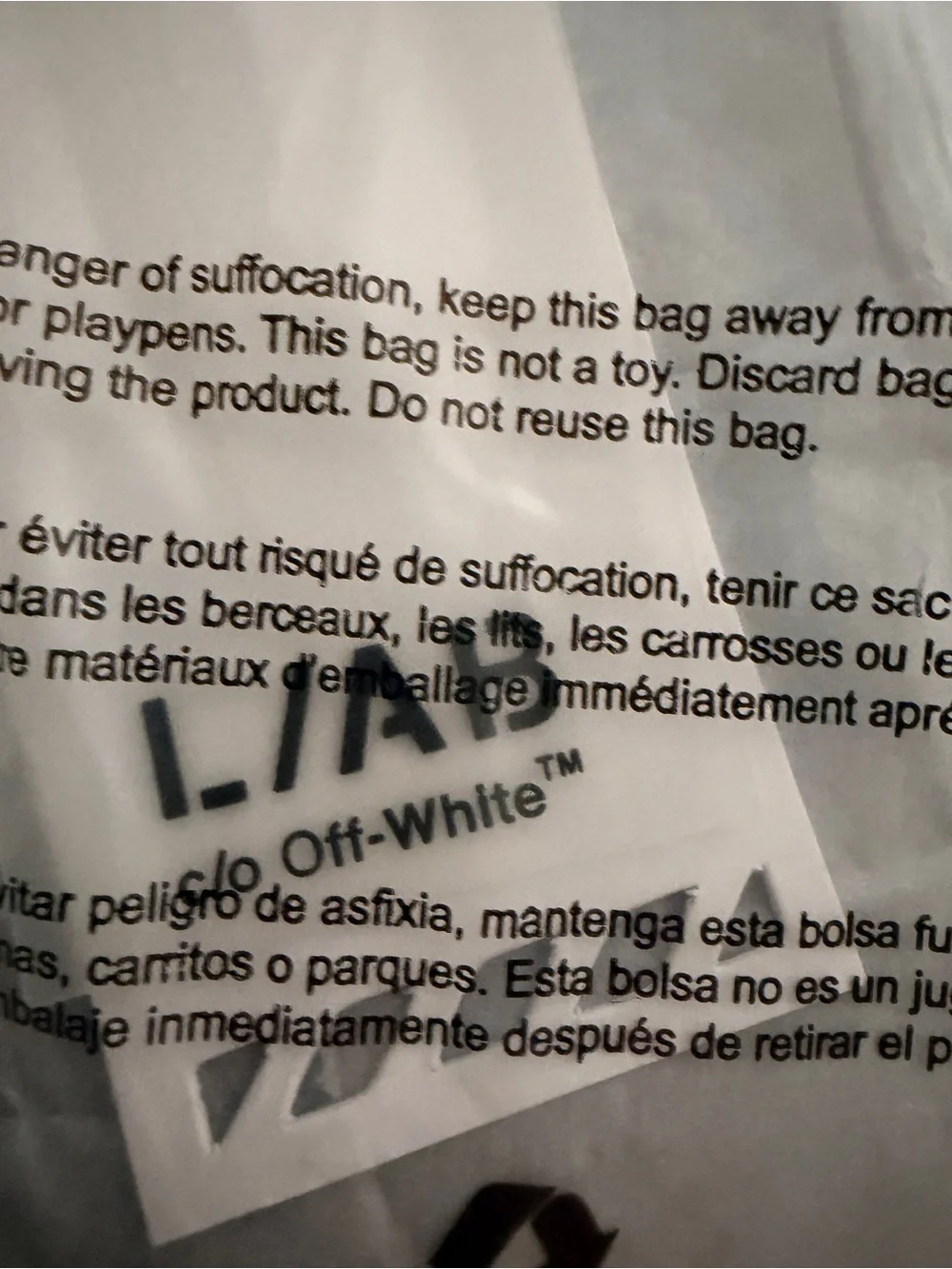 NEW L/AB c/o Off-White Daybreaker Black Crossbody Bag
